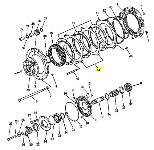 Диск фрикционный 16Y-15-00003 Диск фрикционный 16Y-15-00003